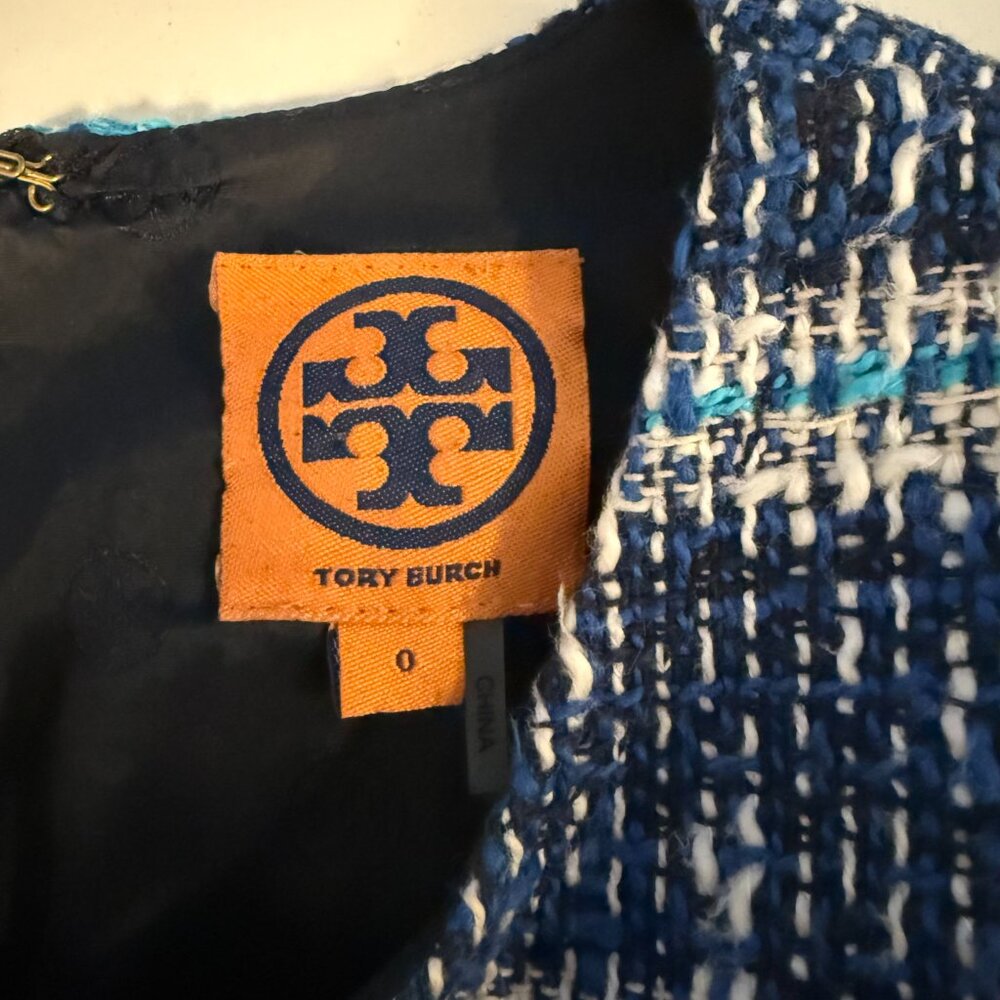 Tory Burch Petra Blue Tweed Dress - Picture 4 of 5